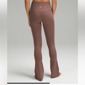 lululemon align mini flare 31” dark oxide light brown